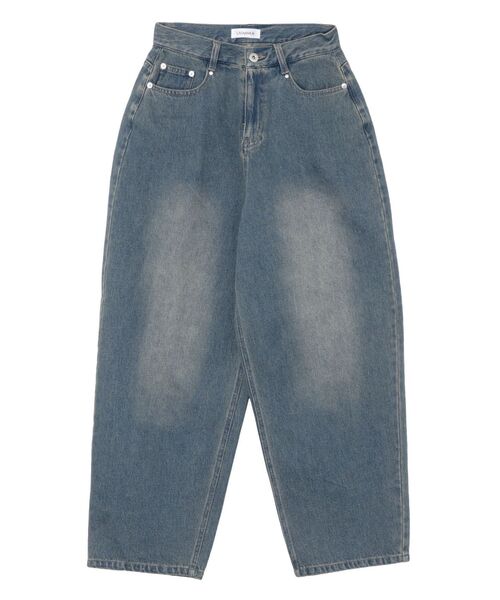 CALNAMUR(カルナムール)の「OVERDYE DENIM WIDE PT/デニムワイドパンツ(デニムパンツ・レディース・ピンク/ブルー・SMALL/MEDIUM)」の1枚目の写真