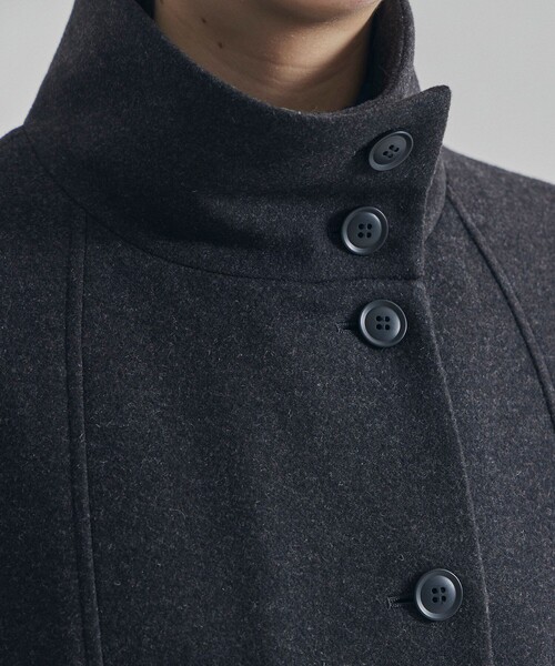 UNITED TOKYO(ユナイテッドトウキョウ)の「ロングケープコート(ポンチョ・レディース・ダークグレー/ライトグレー・FREE)」の9枚目の写真