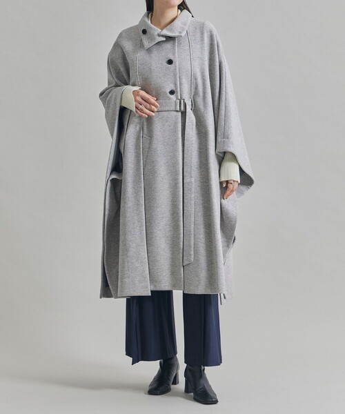 UNITED TOKYO(ユナイテッドトウキョウ)の「ロングケープコート(ポンチョ・レディース・ダークグレー/ライトグレー・FREE)」の19枚目の写真