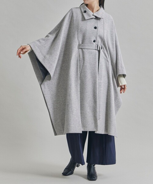 UNITED TOKYO(ユナイテッドトウキョウ)の「ロングケープコート(ポンチョ・レディース・ダークグレー/ライトグレー・FREE)」の20枚目の写真