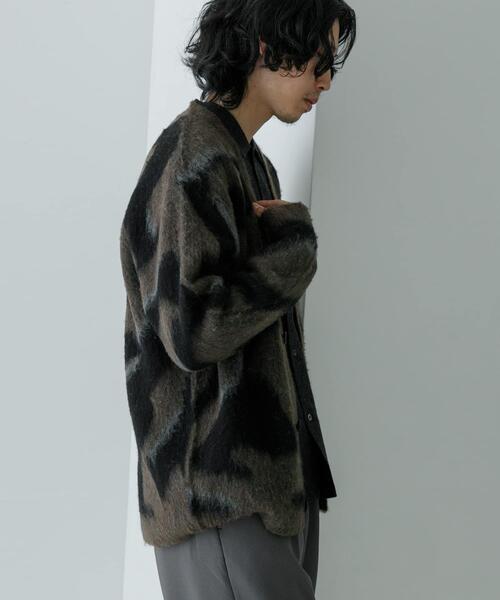 URBAN RESEARCH（アーバンリサーチ）の「URBAN RESEARCH iD　パターン起毛カーディガン（カーディガン/ボレロ・メンズ・ブラウン/ネイビー・MEDIUM/LARGE）」の6枚目の写真
