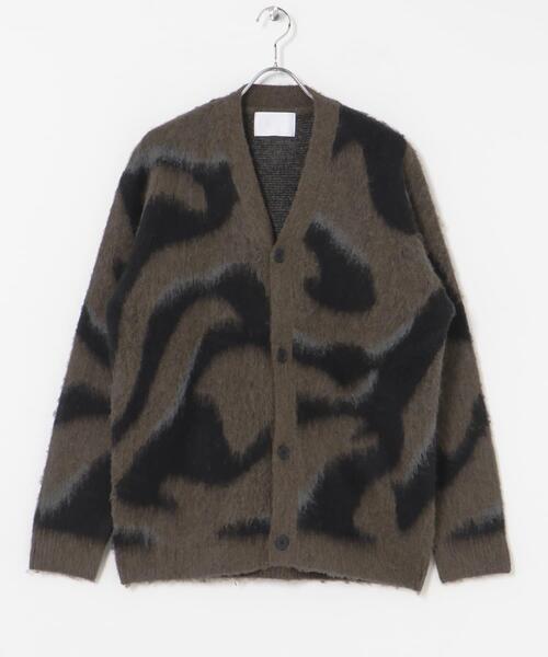 URBAN RESEARCH（アーバンリサーチ）の「URBAN RESEARCH iD　パターン起毛カーディガン（カーディガン/ボレロ・メンズ・ブラウン/ネイビー・MEDIUM/LARGE）」の3枚目の写真