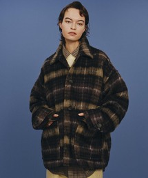 B.C STOCK | シャギーチェックショートコート(その他アウター)