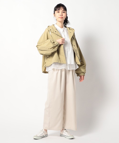 Grand PARK（グランドパーク）の「オーガンジー ドッキング長袖ブラウス（シャツ/ブラウス・レディース・ネイビー/グレー/ホワイト・FREE）」の5枚目の写真