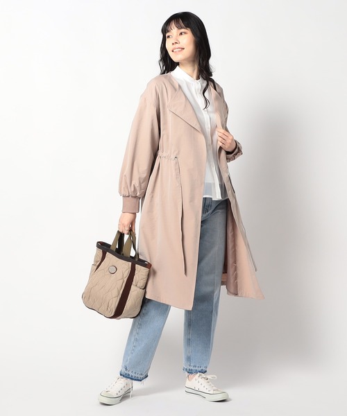 Grand PARK（グランドパーク）の「オーガンジー ドッキング長袖ブラウス（シャツ/ブラウス・レディース・ネイビー/グレー/ホワイト・FREE）」の6枚目の写真