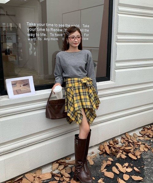 セール】シャツ風チェックミニスカート(se)(スカート)|almo セール】シャツ風チェックミニスカート(se)(スカート)|almo