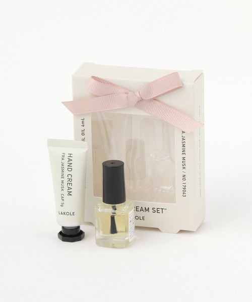 LAKOLE（ラコレ）の「ハンドクリーム&ネイルオイルセット[ジャスミンムスク] / 156564（ボディケアキット/ギフトセット・レディース・スモークピンク・0）」の2枚目の写真