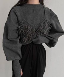 accent cuffs dolman sleeve knit / アクセントカフスドルマンスリーブニット