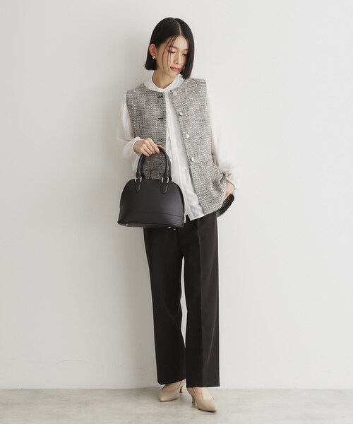 THE SHOP TK （ザ ショップ ティーケー ）の「ラウンド型オケージョンBAG（ショルダーバッグ・レディース・ブラック/ベージュ・00）」の6枚目の写真