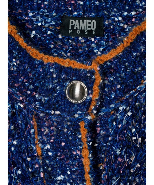 PAMEO POSE(パメオポーズ)の「Denim Knit Jacket(ニット/セーター・レディース・ブルー/ブラック/ホワイト・FREE)」の15枚目の写真