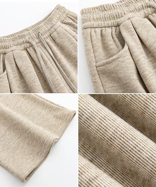 Miniministore（ミニミニストア）の「裏起毛ワイドパンツ 裏ボアイージーパンツ（スラックス・レディース・グレー/チャコールグレー/アイボリー/ブラック/ブラウン/ベージュ・FREE）」の21枚目の写真