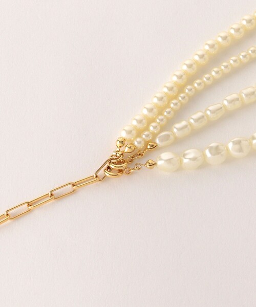 green label relaxing（グリーンレーベルリラクシング）の「マルチウェイ ネックレス（ネックレス・レディース・オフホワイト・FREE）」の4枚目の写真