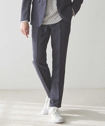 <UNION STATION by MEN'S BIGI>【セットアップ着用可】メランジプリントポンチスラックス