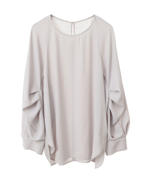 Tiara（ティアラ）の「タックドルマンスリーブブラウス（セットアップ可）（シャツ/ブラウス・レディース・ベージュ/ネイビー/オフホワイト/ブラック・FREE）」の10枚目の写真