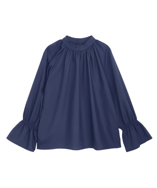 Pierrot（ピエロ）の「キャンディースリーブギャザーブラウス（シャツ/ブラウス・レディース・ストライプ/ブラック/ブルー/オフホワイト/ピンク/イエロー/ネイビー・L/M/S）」の13枚目の写真