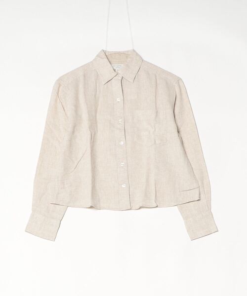 ブラウス シャツ BANANA REPUBLIC FACTORY STORE　　リネンブレンドクロップドシャツ レディース BANANA REPUBLIC FACTORY STORE（バナナリパブリック
