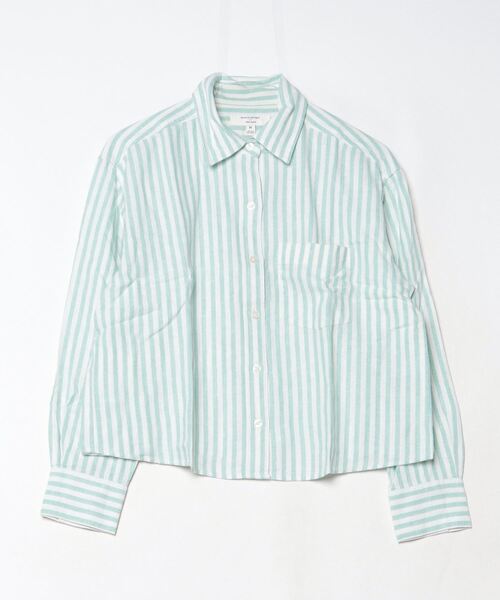 ブラウス シャツ BANANA REPUBLIC FACTORY STORE　　リネンブレンドクロップドシャツ レディース BANANA REPUBLIC FACTORY STORE リネンブレンドクロップドシャツ