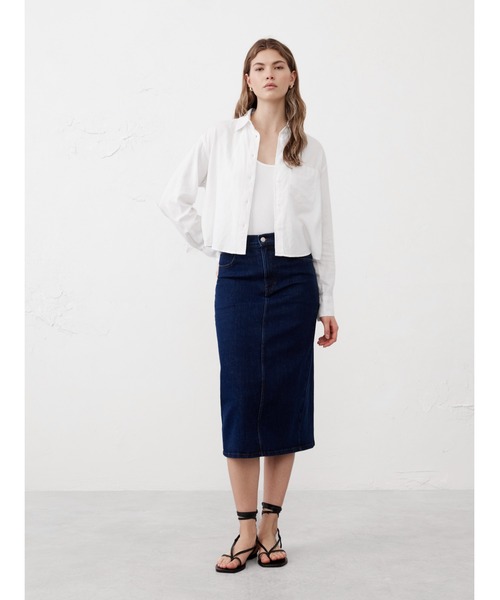 ブラウス シャツ BANANA REPUBLIC FACTORY STORE　　リネンブレンドクロップドシャツ レディース BANANA REPUBLIC FACTORY STORE リネンブレンドクロップドシャツ