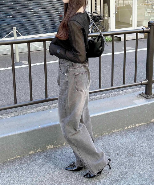 INGNI（イング）の「オーロララインストーン付デニムパンツ（デニムパンツ・レディース・グレー/ブルー系その他/ブルー系その他3・M/S）」の7枚目の写真