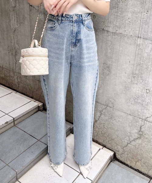 INGNI（イング）の「オーロララインストーン付デニムパンツ（デニムパンツ・レディース・グレー/ブルー系その他/ブルー系その他3・M/S）」の14枚目の写真