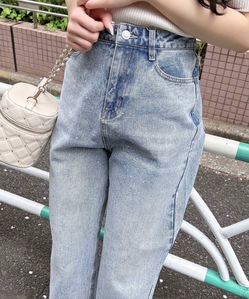 INGNI（イング）の「オーロララインストーン付デニムパンツ（デニムパンツ・レディース・グレー/ブルー系その他/ブルー系その他3・M/S）」の16枚目の写真