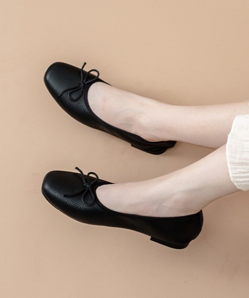 SHEPP(シープ)の「リボン付きフラットシューズ(バレエシューズ・レディース・ブラック/アイボリー・L/S/M)」の10枚目の写真