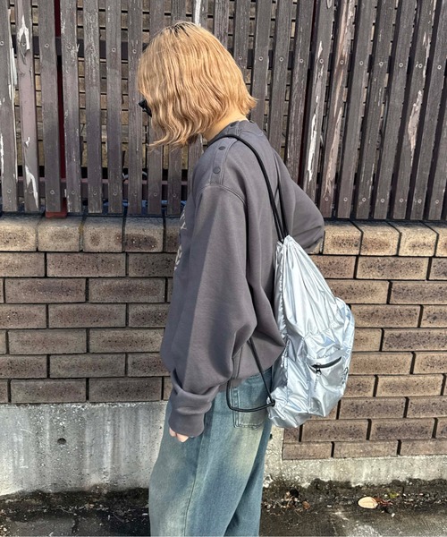 sedacle（セダクル）の「ショルダーボタンスウェット（スウェット・メンズ・チャコールグレー/グレー/アイボリー・LARGE/MEDIUM/SMALL）」の12枚目の写真