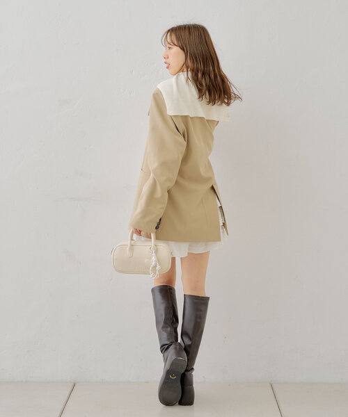 Chico（チコ）の「ハートチャーム付き横長ボストンバッグ（ボストンバッグ・レディース・ブラック/ベージュ系その他/アイボリー・FREE）」の15枚目の写真