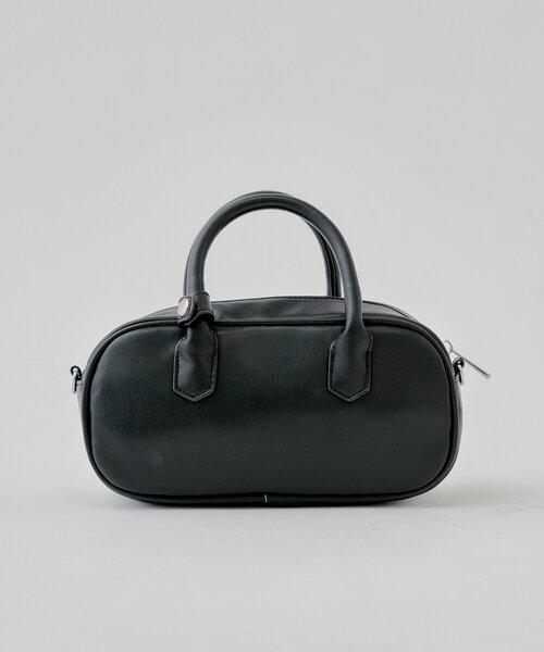 イアパピヨネ カフェチャーム付き横長ボストンバッグ カフェチャーム 黒 ボストン イアパピヨネ カフェチャーム付き横長ボストンバッグ カフェ