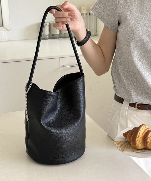 Miniministore(ミニミニストア)の「バケットバッグ レディース 縦型(ハンドバッグ・レディース・ブラック/ライトブルー/アイボリー・FREE)」の3枚目の写真