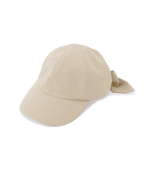 grove（グローブ）の「リボンキャップ【UVカット・サイズ調整】（キャップ・レディース・ライトベージュ/ブラック/ベージュ系4・00）」の5枚目の写真
