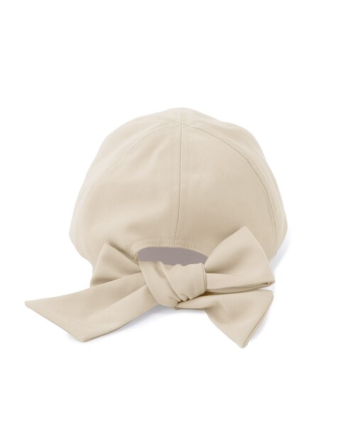grove（グローブ）の「リボンキャップ【UVカット・サイズ調整】（キャップ・レディース・ライトベージュ/ブラック/ベージュ系4・00）」の7枚目の写真