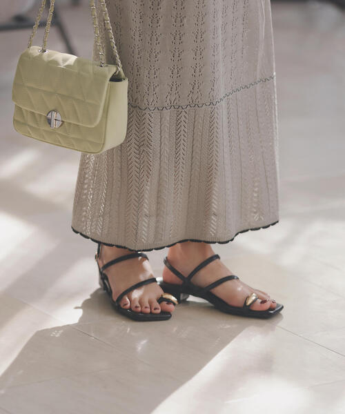 PROPORTION BODY DRESSING(プロポーションボディドレッシング)の「透かし編みSET UP / 1215140312(ワンピース・レディース・カーキ/ホワイト・SMALL/MEDIUM)」の4枚目の写真