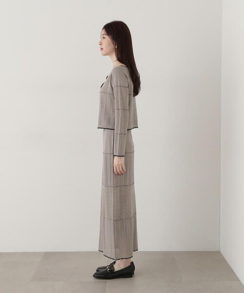 PROPORTION BODY DRESSING(プロポーションボディドレッシング)の「透かし編みSET UP / 1215140312(ワンピース・レディース・カーキ/ホワイト・SMALL/MEDIUM)」の14枚目の写真