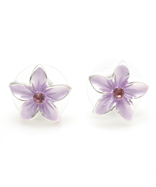 Kahiko(カヒコ)の「【Kahiko】プルメリアピアス(ピアス(両耳用)・レディース・ホワイト/ブルー/アクア/グリーン/パープル・FREE)」の5枚目の写真
