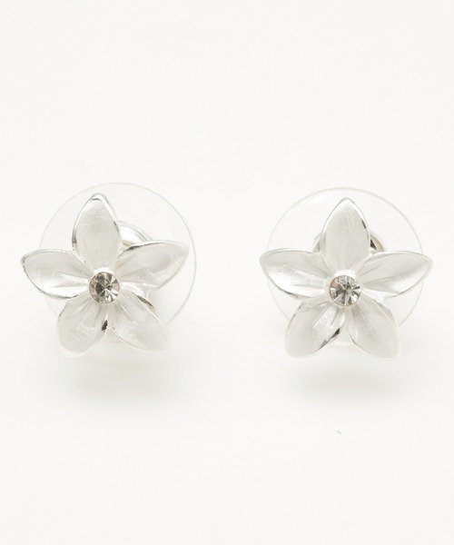 Kahiko(カヒコ)の「【Kahiko】プルメリアピアス(ピアス(両耳用)・レディース・ホワイト/ブルー/アクア/グリーン/パープル・FREE)」の1枚目の写真