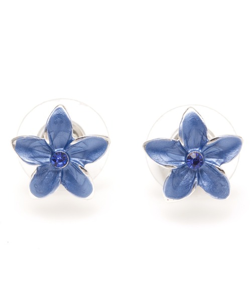 Kahiko(カヒコ)の「【Kahiko】プルメリアピアス(ピアス(両耳用)・レディース・ホワイト/ブルー/アクア/グリーン/パープル・FREE)」の4枚目の写真