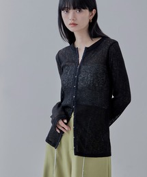 杢スラブシアーカーディガン