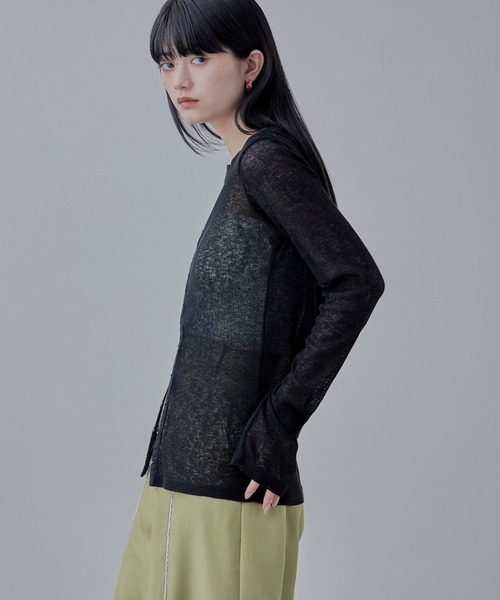etoll.（エトル）の「杢スラブシアーカーディガン（カーディガン/ボレロ・レディース・アイボリー/ブラック/杢グレー・FREE）」の17枚目の写真