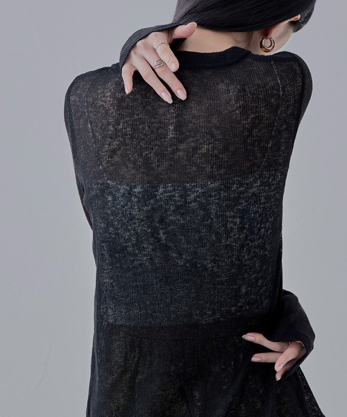 etoll.（エトル）の「杢スラブシアーカーディガン（カーディガン/ボレロ・レディース・アイボリー/ブラック/杢グレー・FREE）」の18枚目の写真