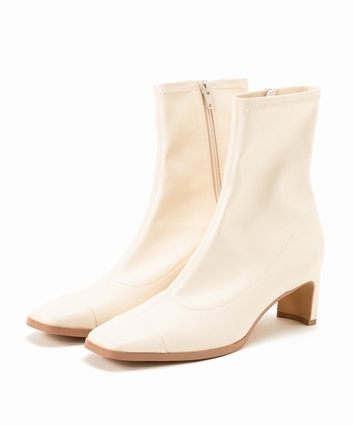 LE VERNIS（ル・ベルニ）の「LE VERNIS(ル・ベルニ)Skinny short boots（ブーツ・レディース・ブラック/ホワイト/ダークブラウン・24.5/24/23.5/23）」の14枚目の写真