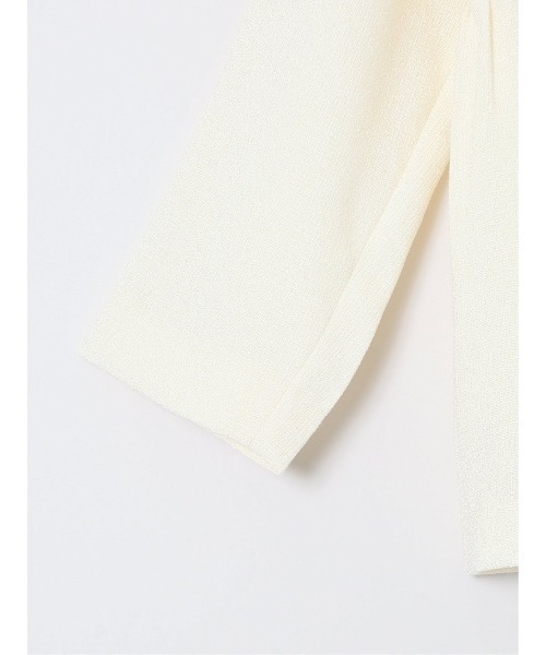 m.f.editorial（エムエフエディトリアル）の「【セットアップ可能】m.f.エディトリアル レディース ツイードペプラム 長袖プルオーバーブラウス（シャツ/ブラウス・レディース・ホワイト/アイボリー/ネイビー・MEDIUM/LARGE）」の6枚目の写真