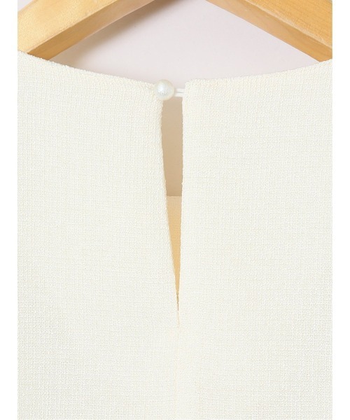 m.f.editorial（エムエフエディトリアル）の「【セットアップ可能】m.f.エディトリアル レディース ツイードペプラム 長袖プルオーバーブラウス（シャツ/ブラウス・レディース・ホワイト/アイボリー/ネイビー・MEDIUM/LARGE）」の7枚目の写真