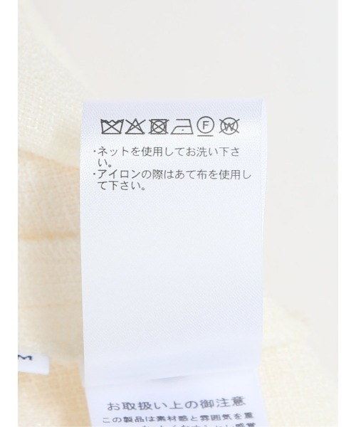 m.f.editorial（エムエフエディトリアル）の「【セットアップ可能】m.f.エディトリアル レディース ツイードペプラム 長袖プルオーバーブラウス（シャツ/ブラウス・レディース・ホワイト/アイボリー/ネイビー・MEDIUM/LARGE）」の8枚目の写真