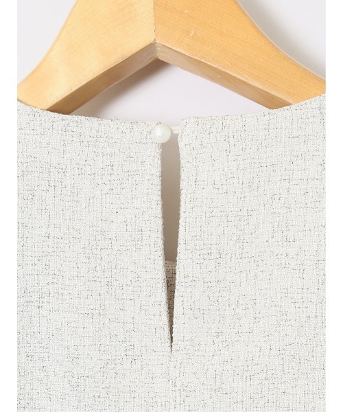 m.f.editorial（エムエフエディトリアル）の「【セットアップ可能】m.f.エディトリアル レディース ツイードペプラム 長袖プルオーバーブラウス（シャツ/ブラウス・レディース・ホワイト/アイボリー/ネイビー・MEDIUM/LARGE）」の12枚目の写真