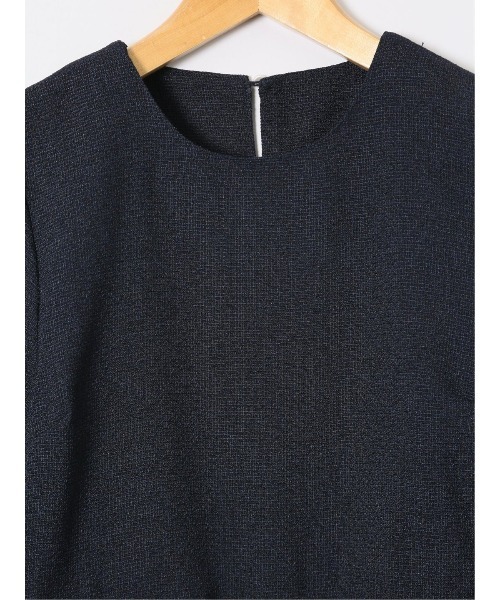 m.f.editorial（エムエフエディトリアル）の「【セットアップ可能】m.f.エディトリアル レディース ツイードペプラム 長袖プルオーバーブラウス（シャツ/ブラウス・レディース・ホワイト/アイボリー/ネイビー・MEDIUM/LARGE）」の15枚目の写真