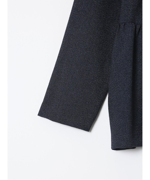 m.f.editorial（エムエフエディトリアル）の「【セットアップ可能】m.f.エディトリアル レディース ツイードペプラム 長袖プルオーバーブラウス（シャツ/ブラウス・レディース・ホワイト/アイボリー/ネイビー・MEDIUM/LARGE）」の16枚目の写真