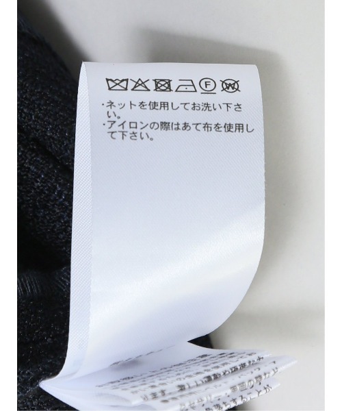 m.f.editorial（エムエフエディトリアル）の「【セットアップ可能】m.f.エディトリアル レディース ツイードペプラム 長袖プルオーバーブラウス（シャツ/ブラウス・レディース・ホワイト/アイボリー/ネイビー・MEDIUM/LARGE）」の18枚目の写真