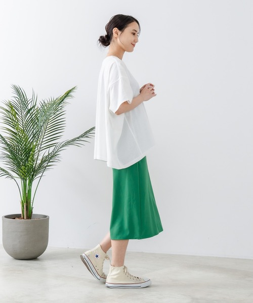 C17(シーセブンティーン)の「【C17/シーセブンティーン】5分袖 刺繍 ポケット付Tシャツ(Tシャツ/カットソー・レディース・ホワイト/ライトグレー/ブラック/イエロー・MEDIUM/LARGE)」の9枚目の写真