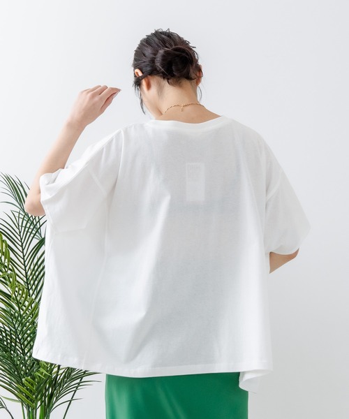 C17(シーセブンティーン)の「【C17/シーセブンティーン】5分袖 刺繍 ポケット付Tシャツ(Tシャツ/カットソー・レディース・ホワイト/ライトグレー/ブラック/イエロー・MEDIUM/LARGE)」の13枚目の写真